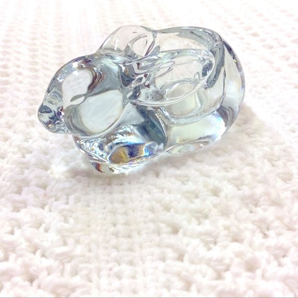 NWT Vintage Indiana Glass Company | Crystal Bunny‎ Rabbit Votive Candle Holder - Picture 4 of 12